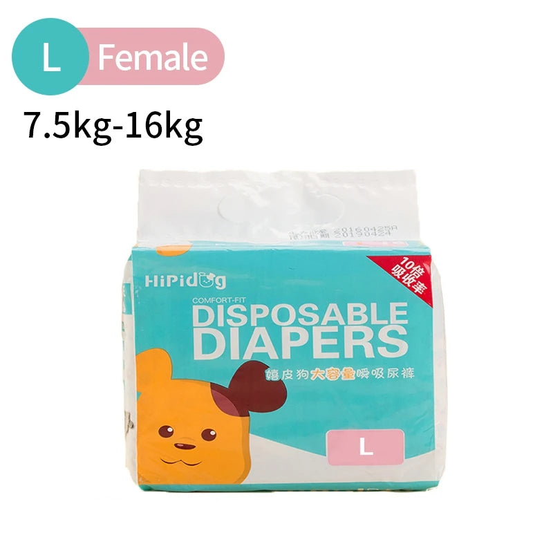 Female Dog Diaper Super Absorption Leakproof Nappies For Puppies