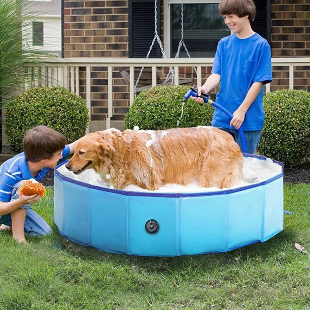 Portable Dog Pool Bathing Tub For Large Dogs Scratch Resistant