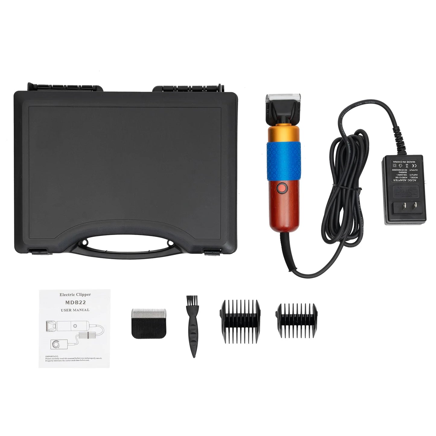 36W Professional Dog Clipper and Cat Grooming Kit Detachable Blades
