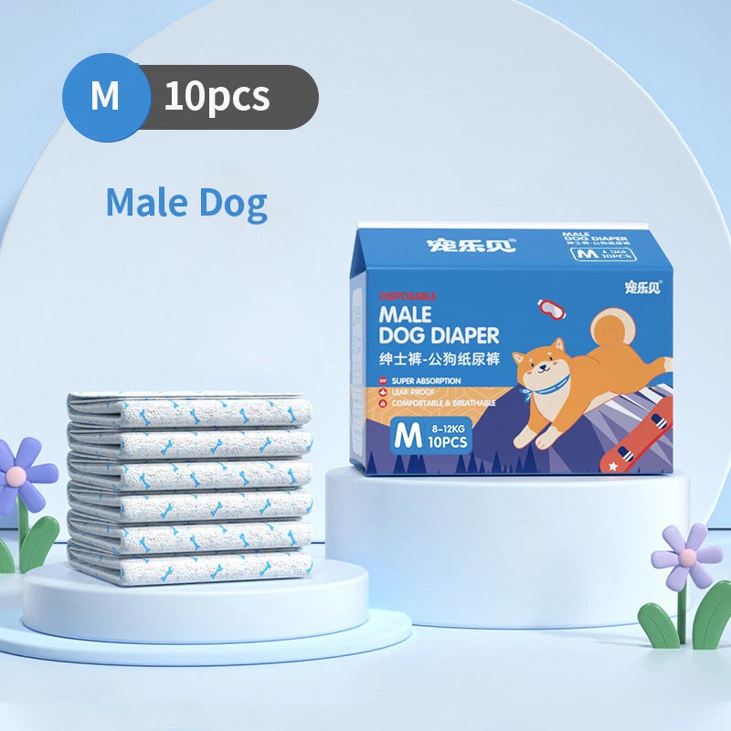 Female Dog Diaper Super Absorption Leakproof Nappies For Puppies