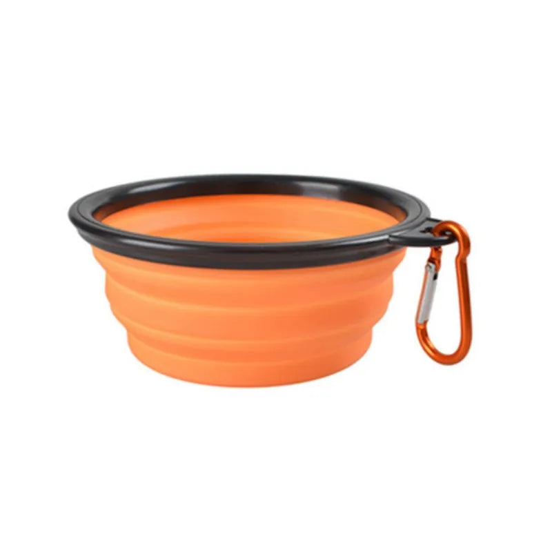 Portable Collapsible Pet Food Bowl TPR Silicone Travel For Dogs Cats