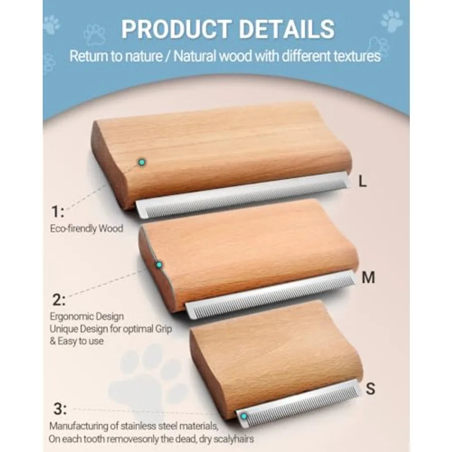 Deshedding Dog Brush for Pet Grooming and Daily Care