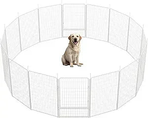 Indoor Dog Play Pen Easy Setup Anti Rust Pet Fence
