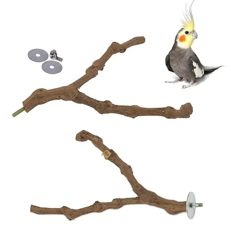Grapewood Bird Perch And Grinding Toy For Parrots Cockatiels Parakeets