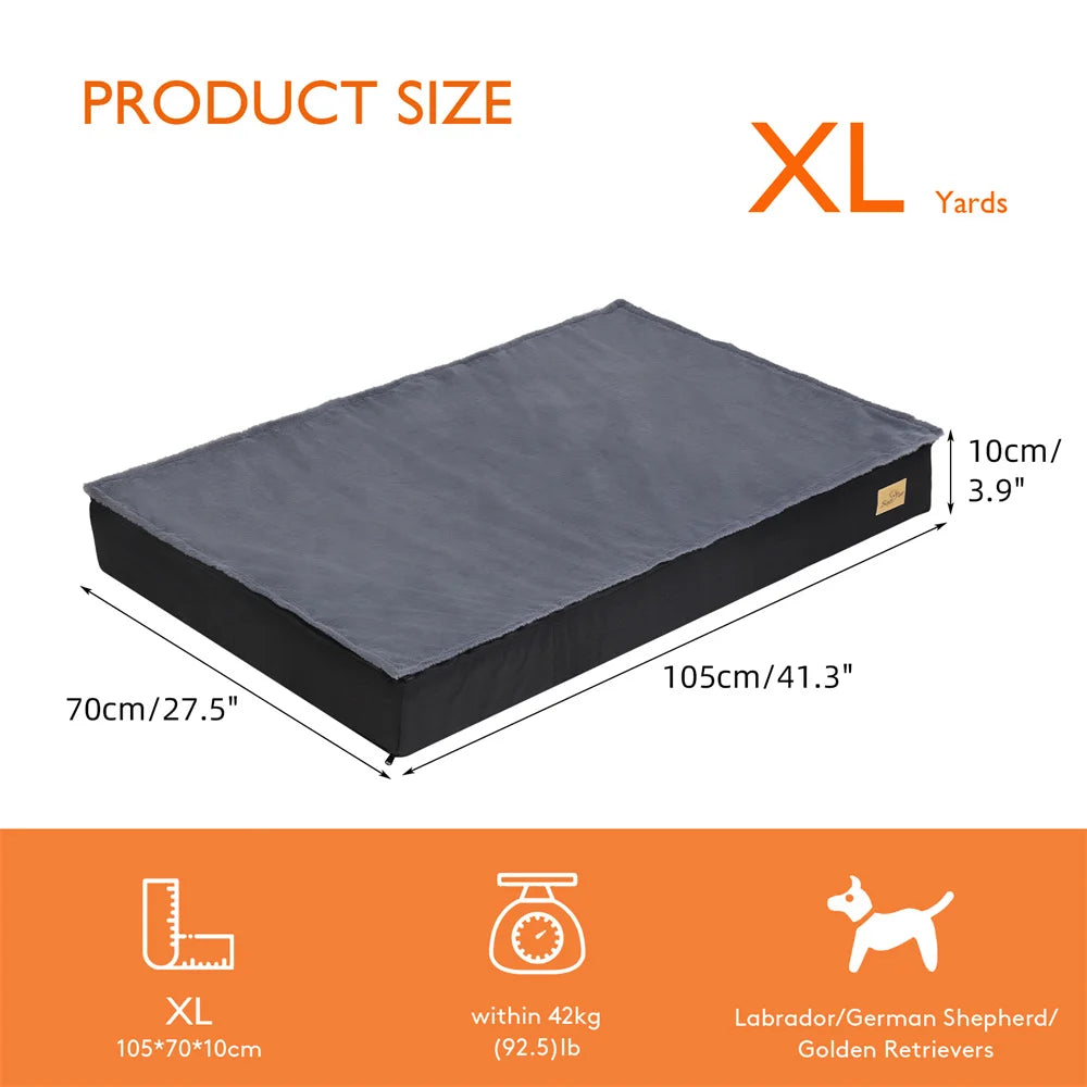 BORWART Orthopaedic Waterproof Dog Bed Two In One Removable Washable Cover