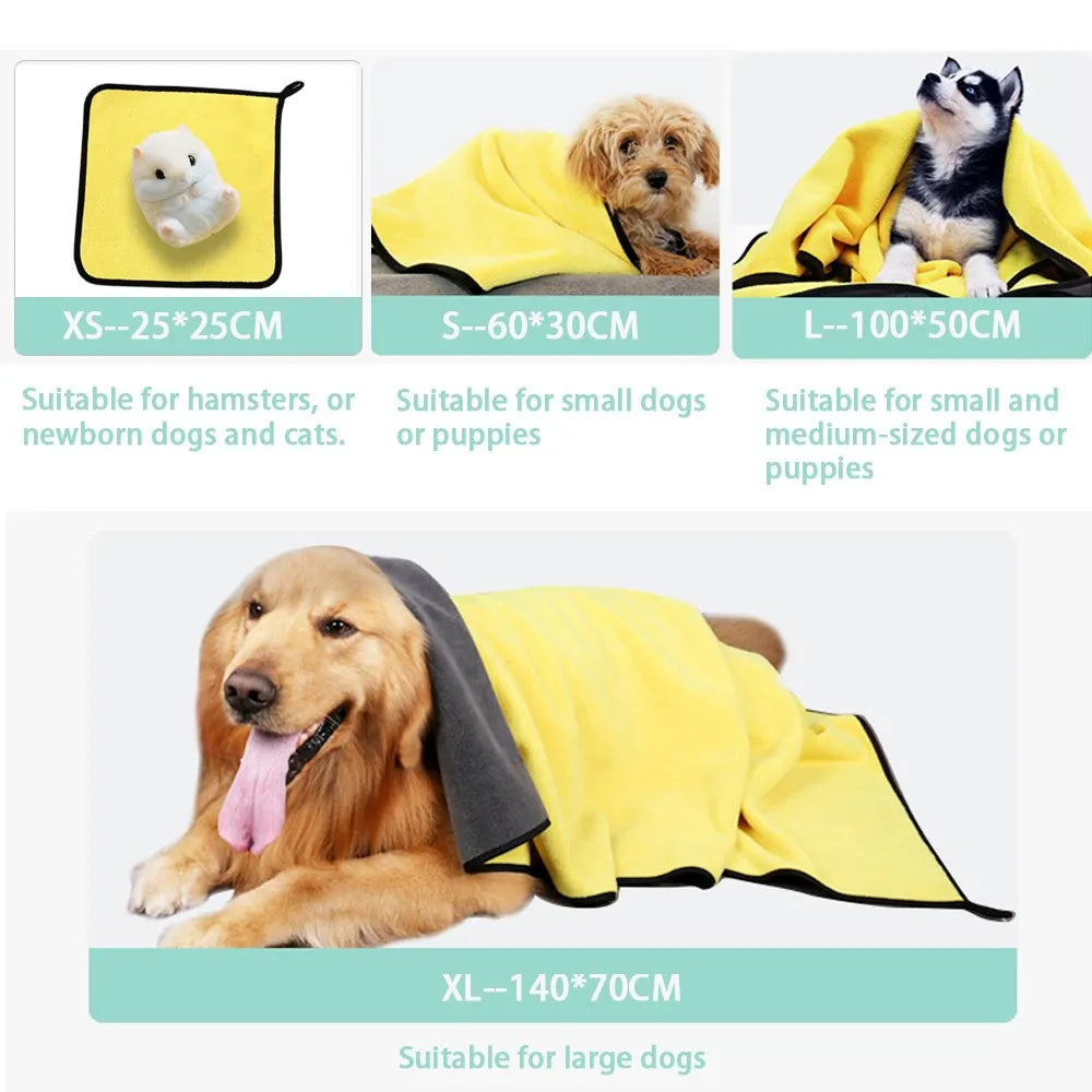 Quick Dry Pet Towels Absorbent For Dogs And Cats