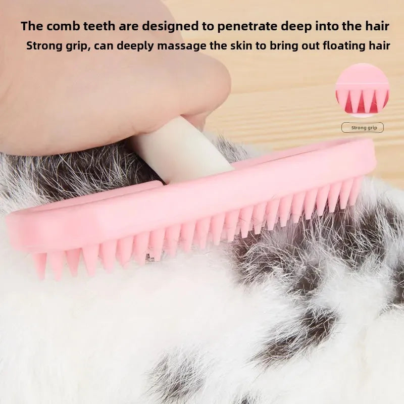 Rabbit Silicone Pet Comb for Cats and Guinea Pigs Grooming