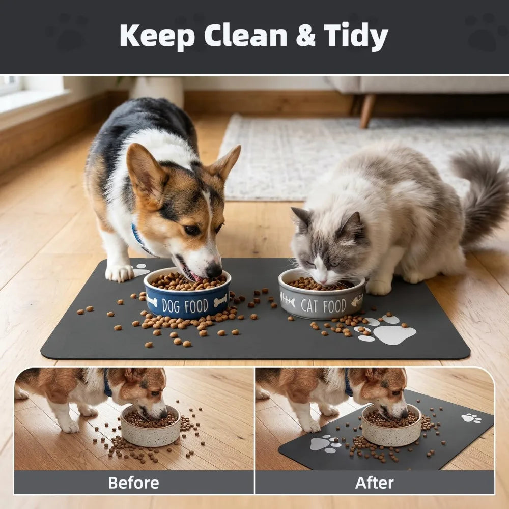 Super Absorbent Pet Feeding Mat Quick Dry No Stains