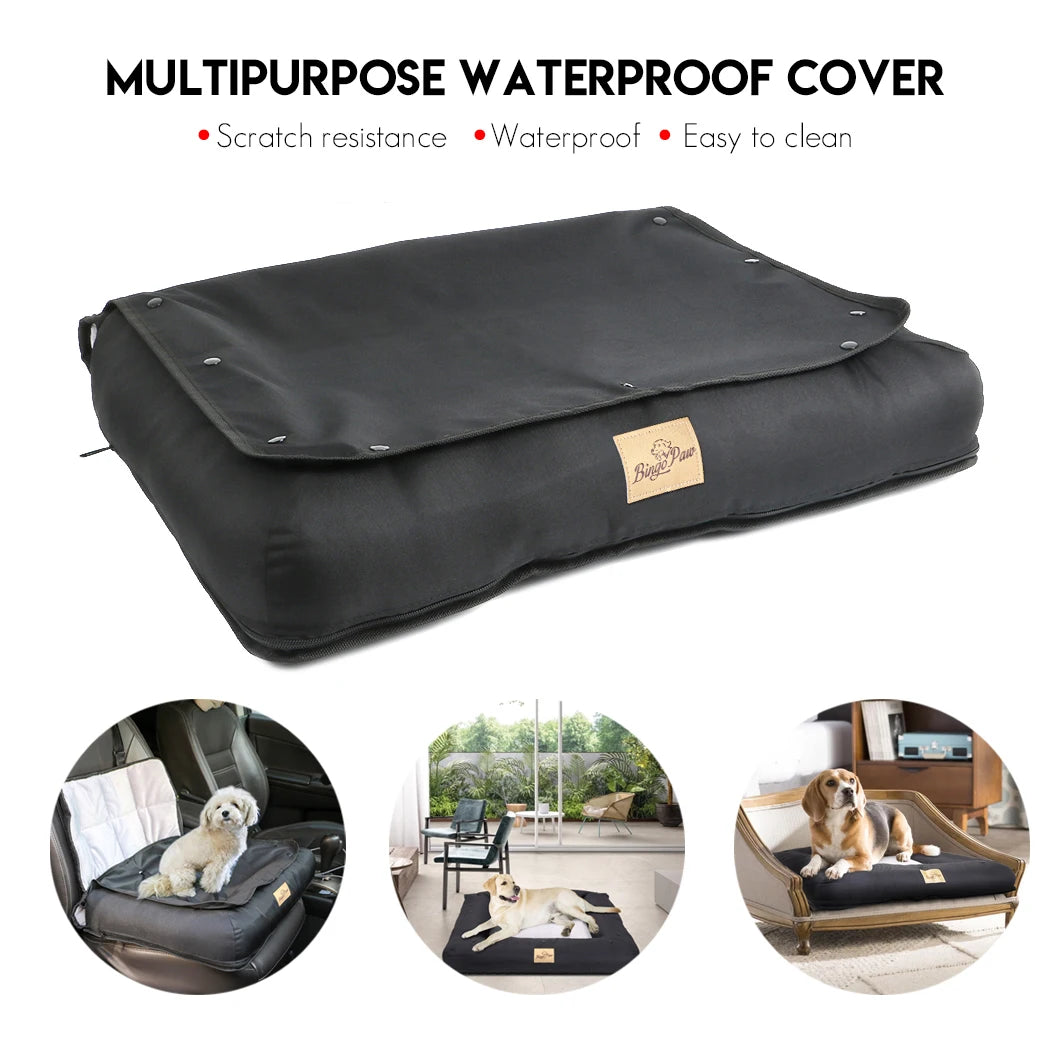 BINGOPAW Car Seat Dog Bed Waterproof Cushion With Removable Cover