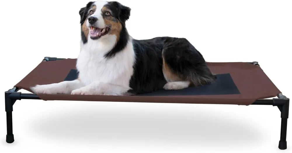 Outdoor Elevated Dog Cot Breathable Cooling Bed Washable Mesh Cover