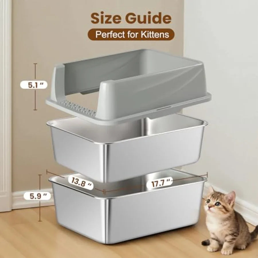 Sifting Litter Box For Pine Pellets With Sifter And Anti-Leakage