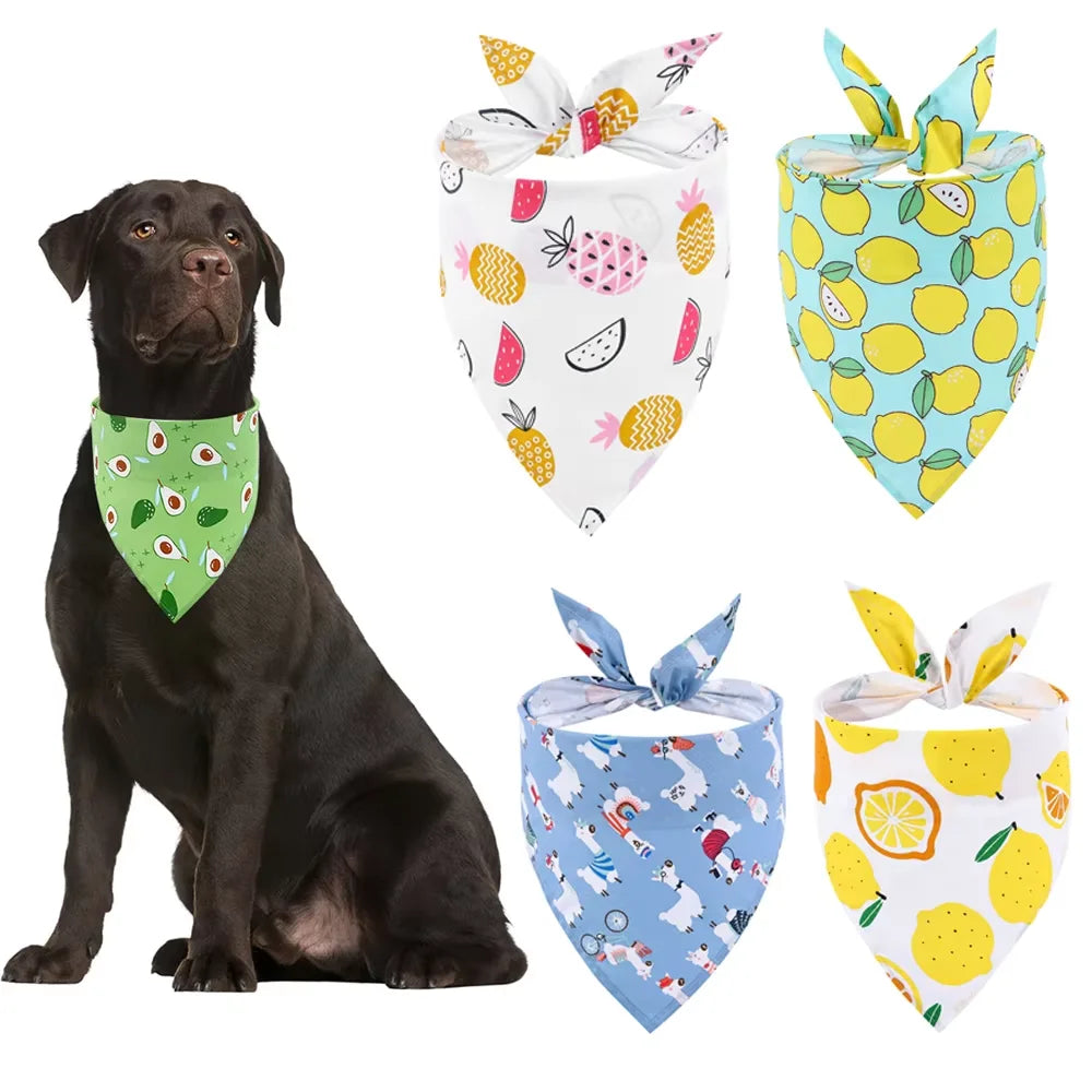 Soft Washable Floral Dog Bandana Scarf for Everyday Pet Wear