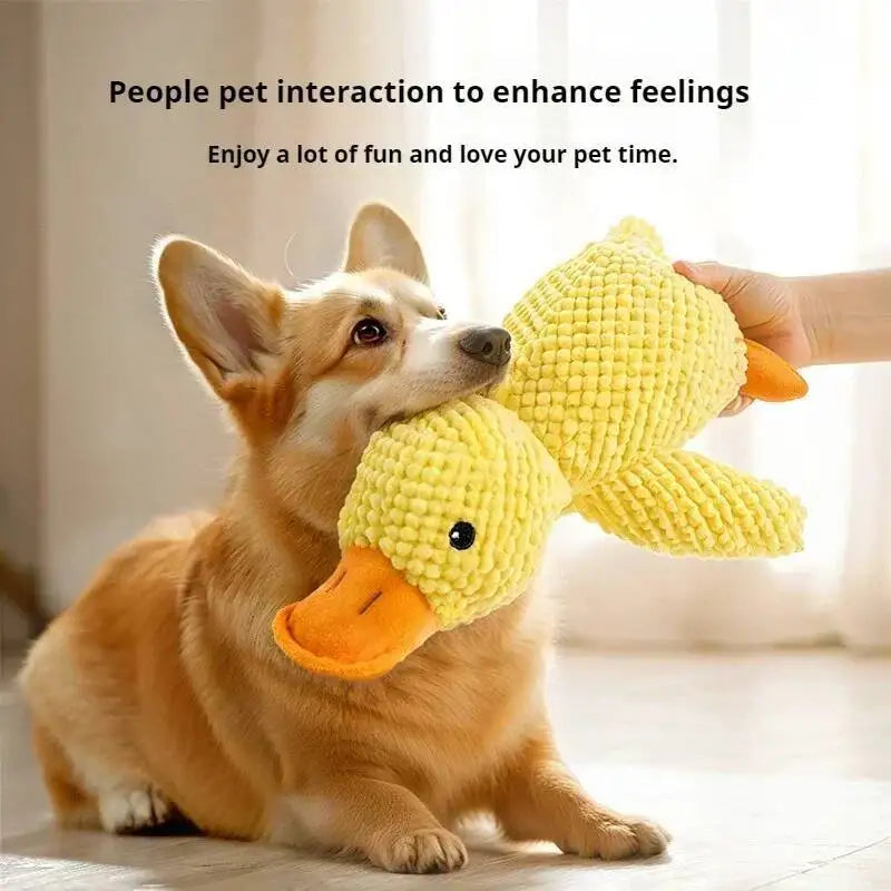 Squeaky Plush Duck Dog Toy Bite Resistant Puppy Chew Toy