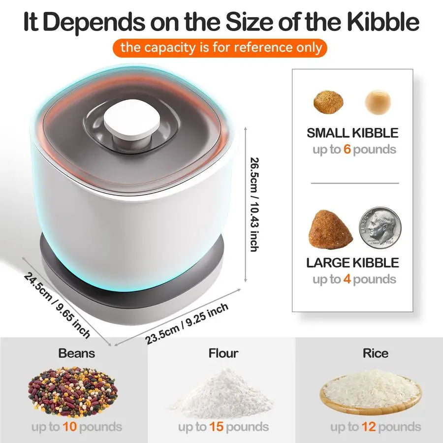XMSJ Airtight Pet Food Container For Treats And Dry Food