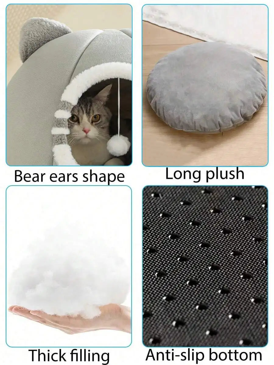 Petsin Cat Bed Kitten Sofa Washable Ultra Soft Indoor