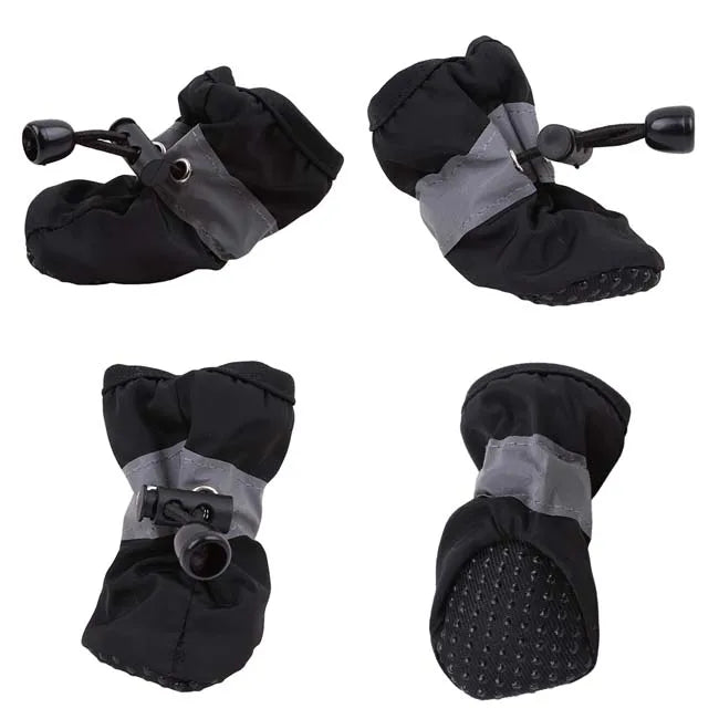 Dog Boots Waterproof Nonslip Reflective Strips for Small Medium Dogs