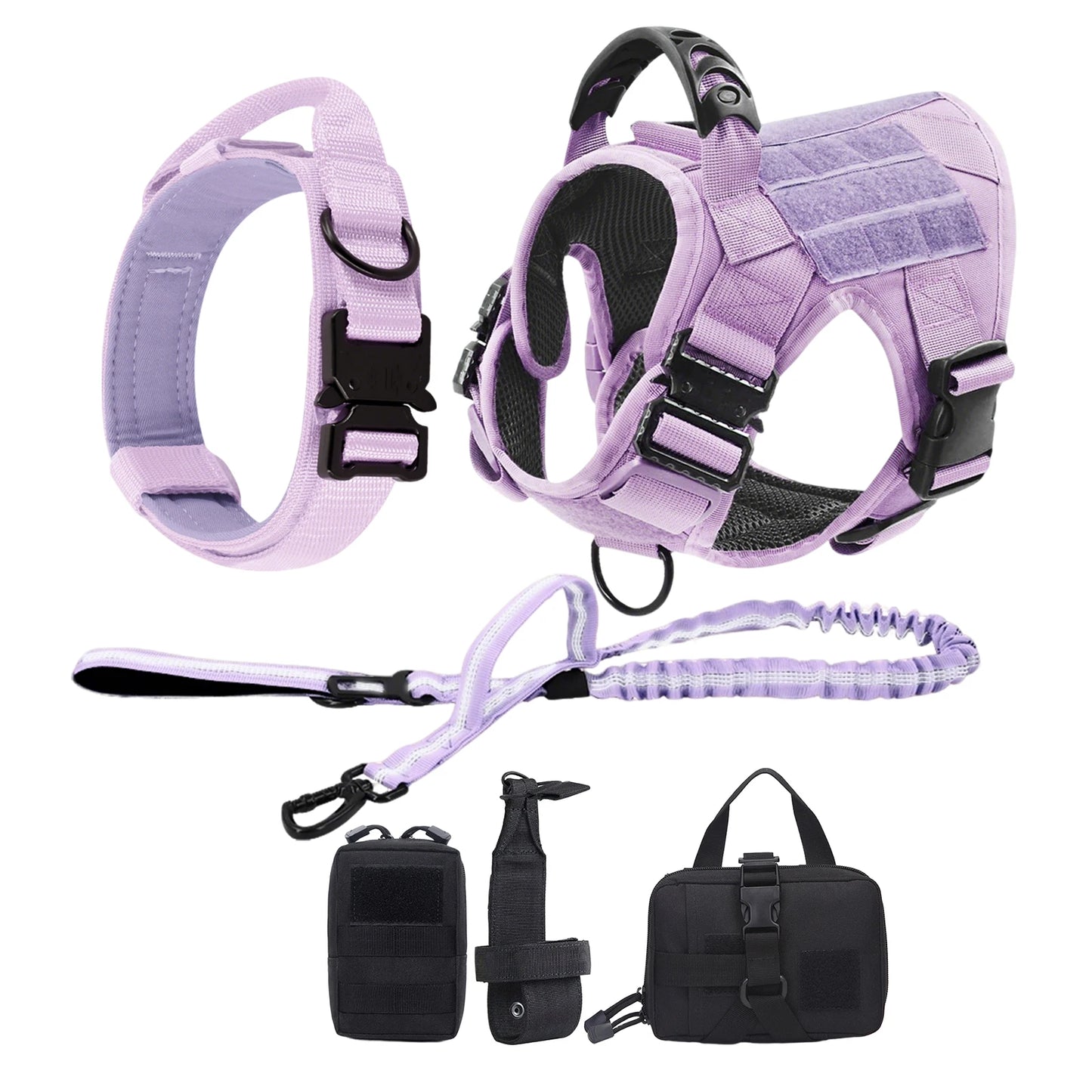 Camouflage Tactical Dog Harness With Quick Release Buckle Adjustable