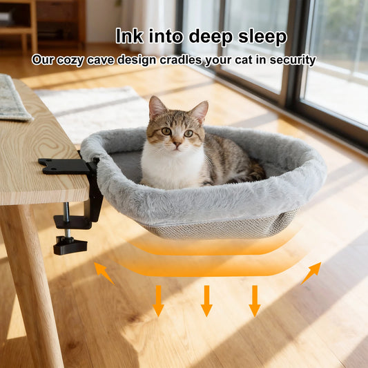 CWV Foldable Cat Desk Bed Featuring Non Slip Clamps