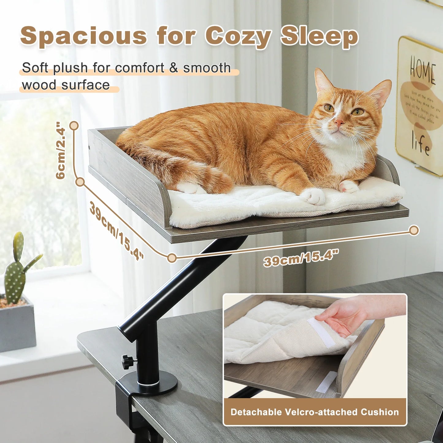 PAWZ Road Cat Desk Bed 360 Rotatable Comfort Hammock