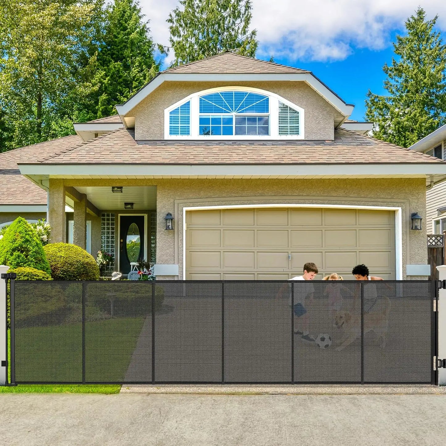 Retractable Pet Gate For Indoor Outdoor Use Versatile