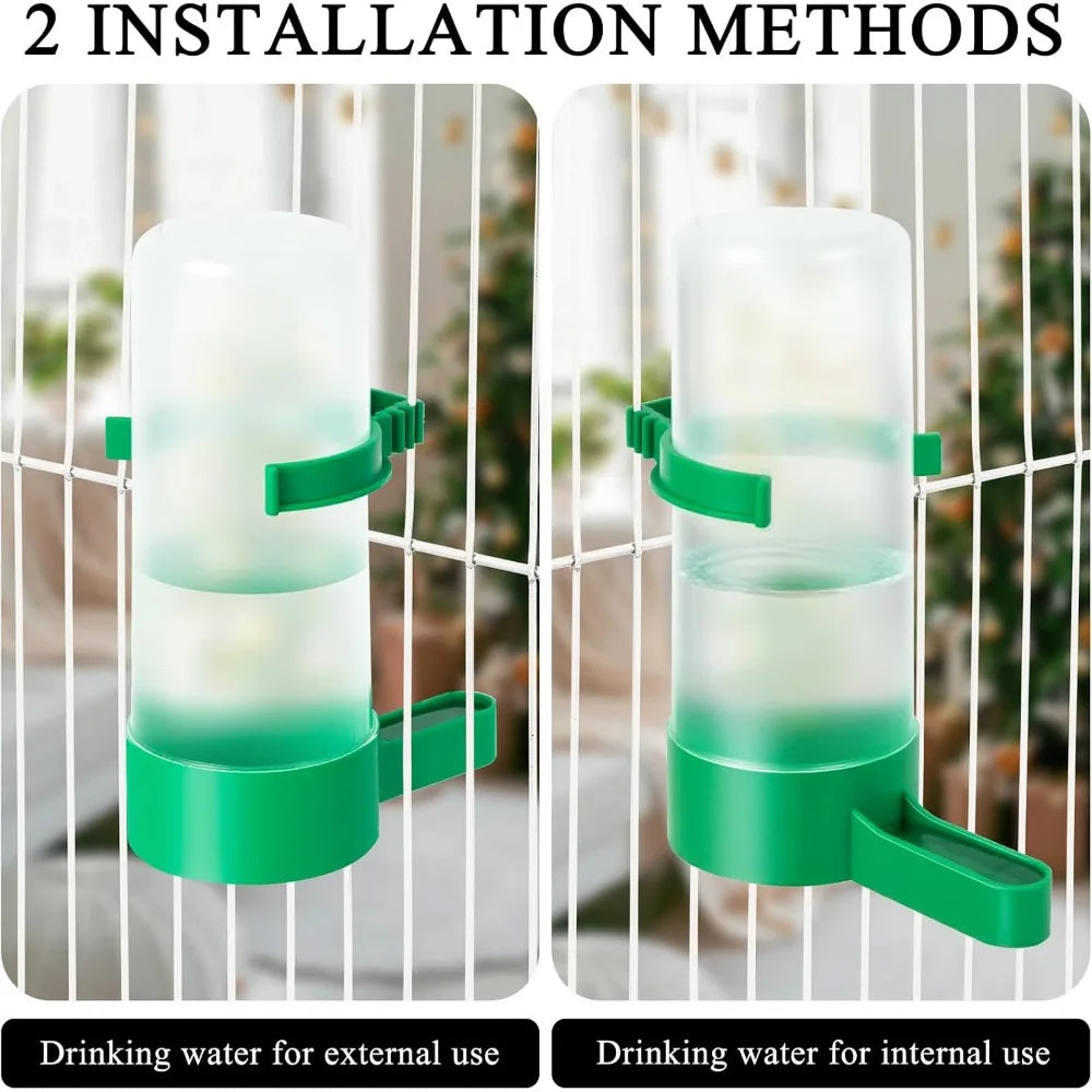 Lamoutor Plastic Bird Water Feeder Drinker Clip For Cage Birds