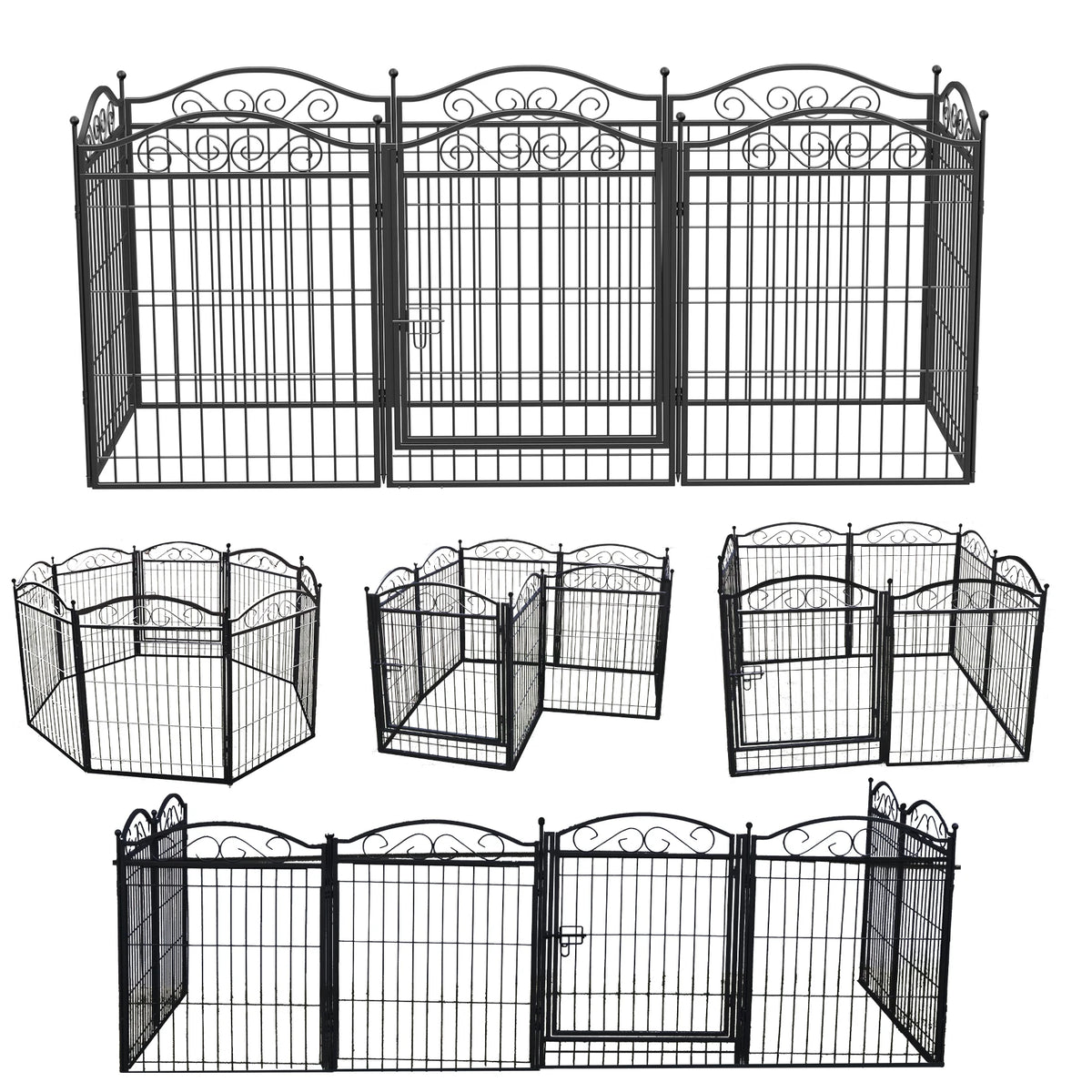 Bingopaw Heavy Duty Folding Dog Playpen With Secure Latches