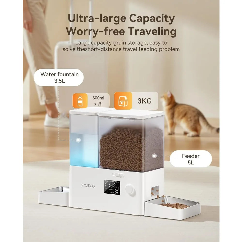 Automatic Pet Feeder and Water Dispenser for Cats and Dogs