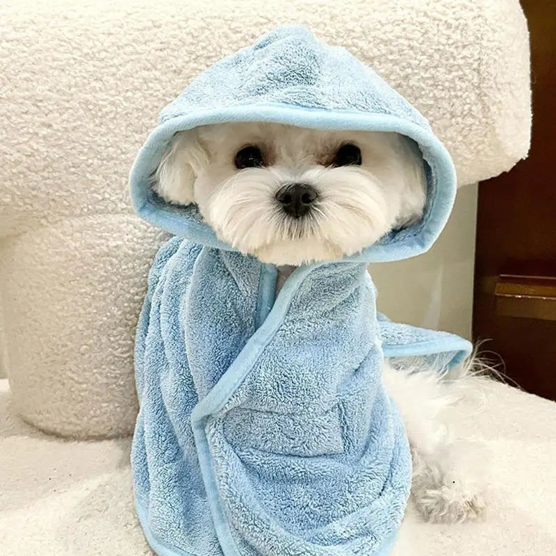 Pet Towels Bathrobes With Cap Super Absorbent for Dogs Cats