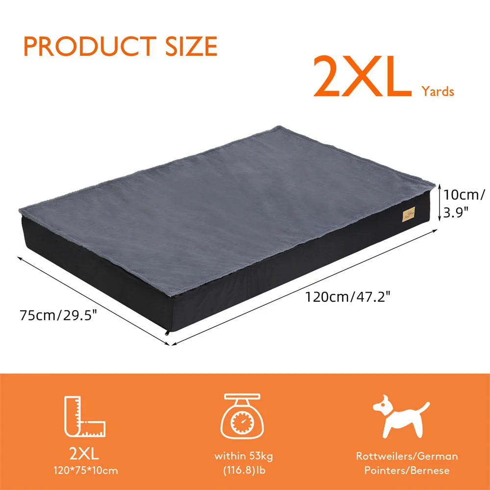 BORWART Orthopaedic Waterproof Dog Bed Two In One Removable Washable Cover