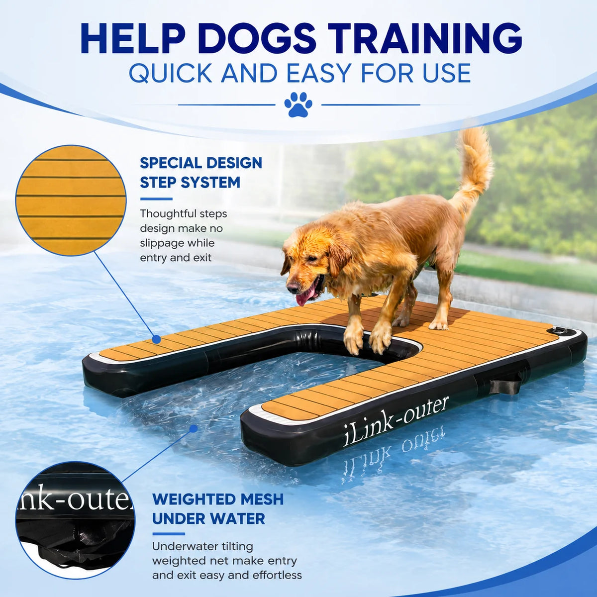 Vancen Inflatable Dog Ramp Durable Portable Outdoor Essential