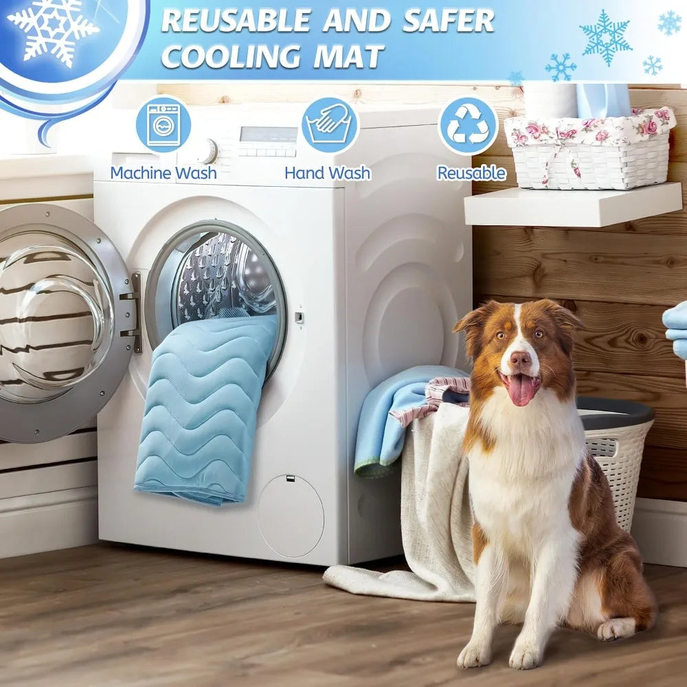 Dog Cooling Mat Self Cooling Pad Washable Non Slip