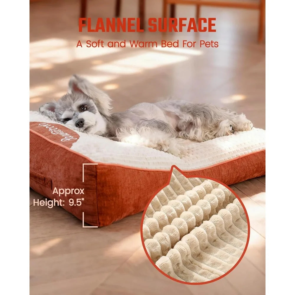 Orthopedic Dog Bed For Crate With Washable Cover Mat