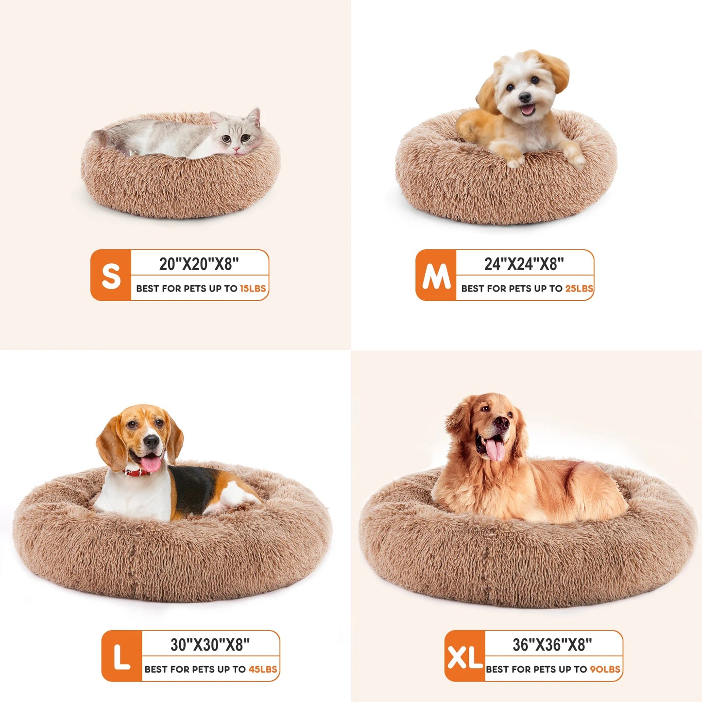 JHK Calming Dog Bed for Medium and Large Dogs Premium
