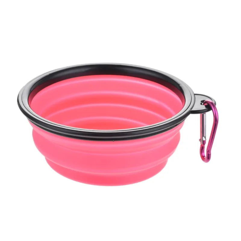 Portable Collapsible Pet Food Bowl TPR Silicone Travel For Dogs Cats