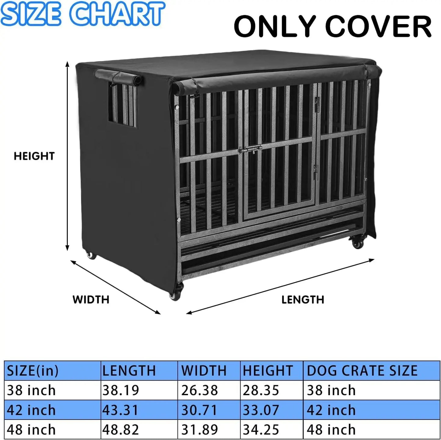 Heavy-Duty Dog Crate Cover Insulated Windproof Rainproof Breathable Window