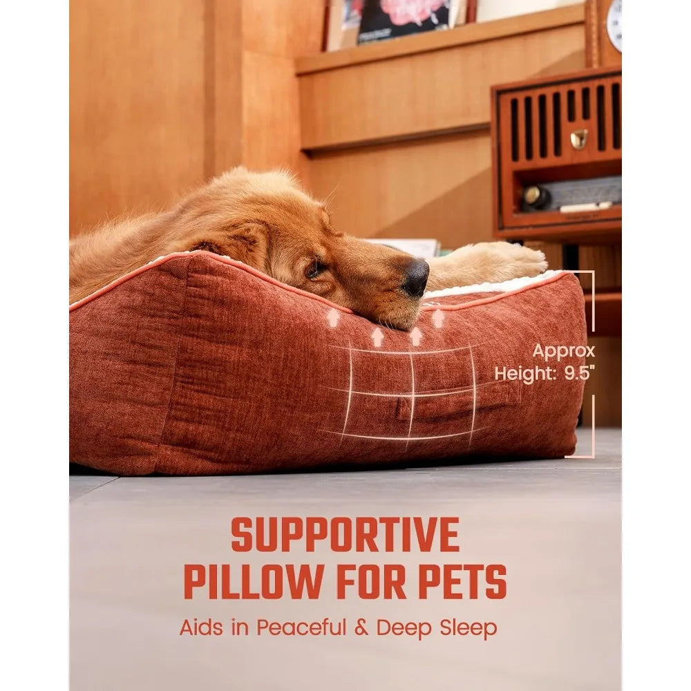 Orthopedic Dog Bed For Crate With Washable Cover Mat