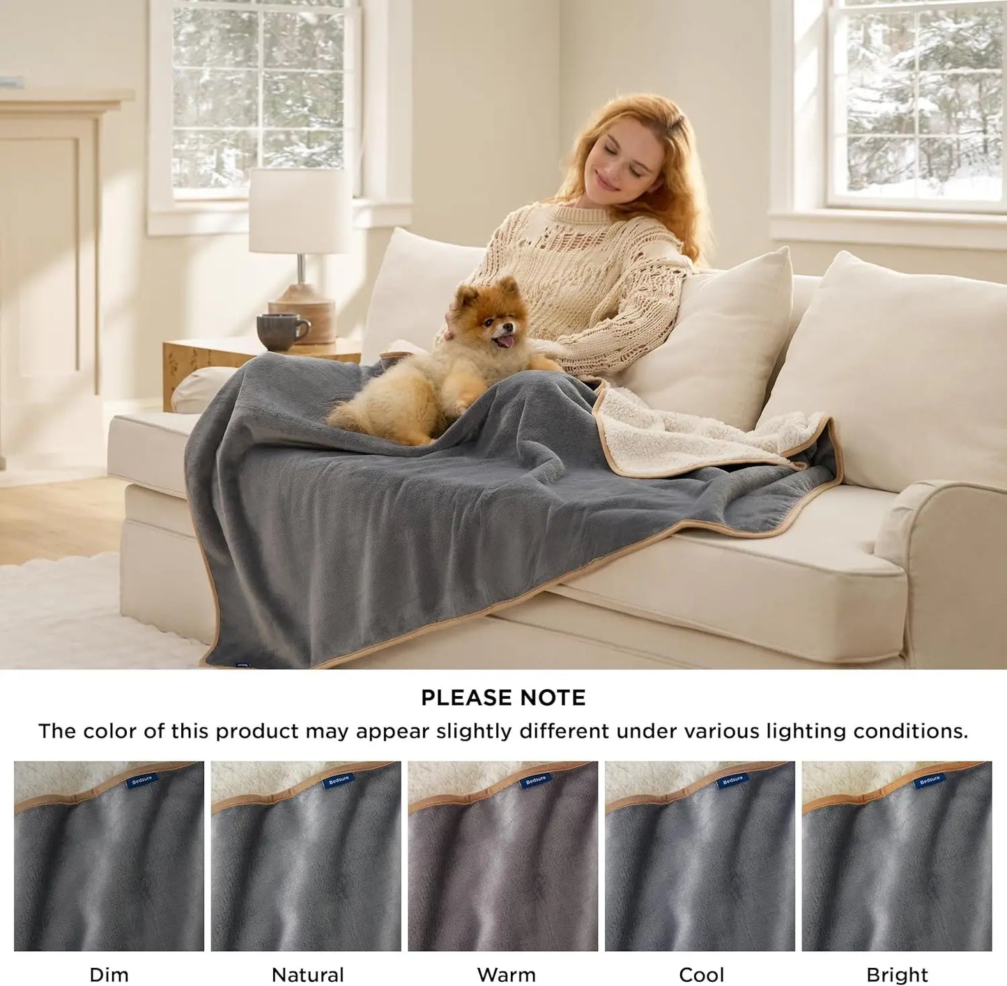 Pet Blanket With Sherpa And Fleece Reversible Comfort