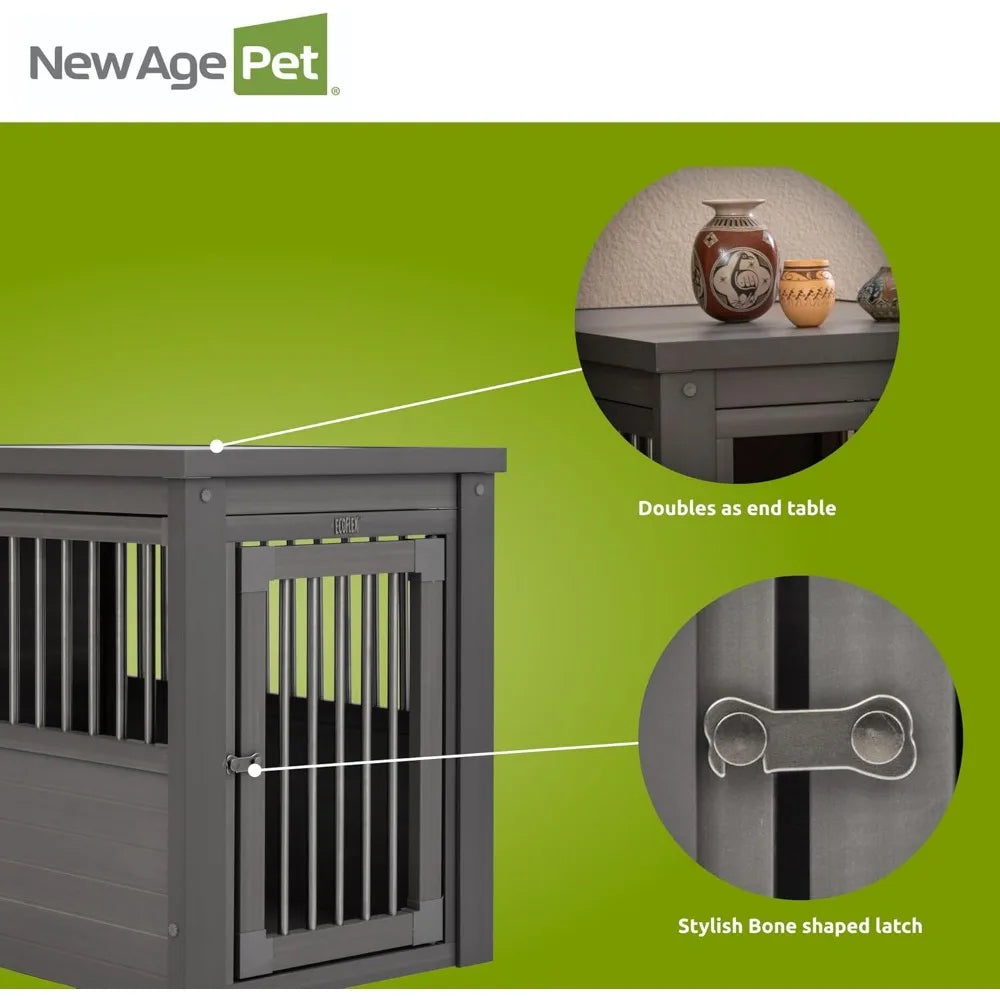 Durable Composite Pet Kennel With End Table