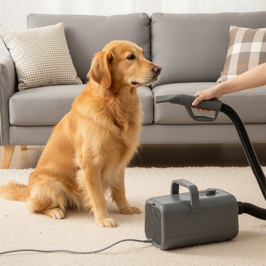 Quiet Dog Grooming Vacuum Dryer Kit With 4 Nozzles
