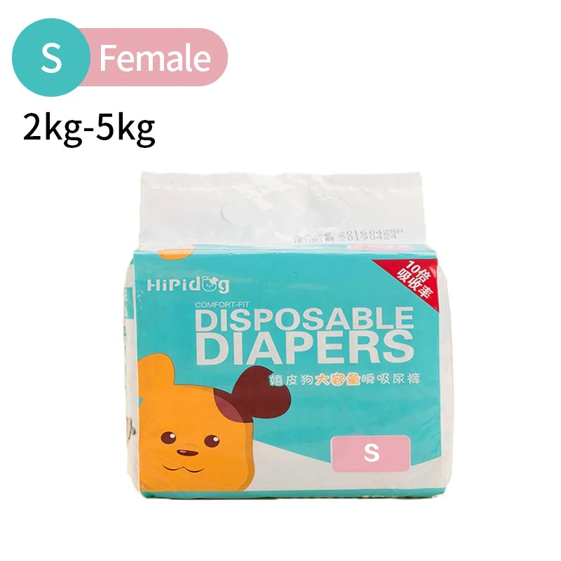 Female Dog Diaper Super Absorption Leakproof Nappies For Puppies