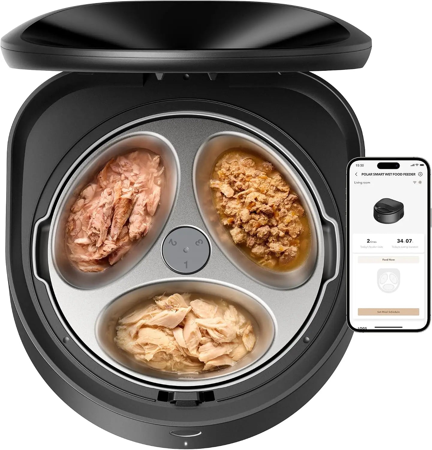 Semiconductor Cooling Wet Pet Food Feeder With App Control