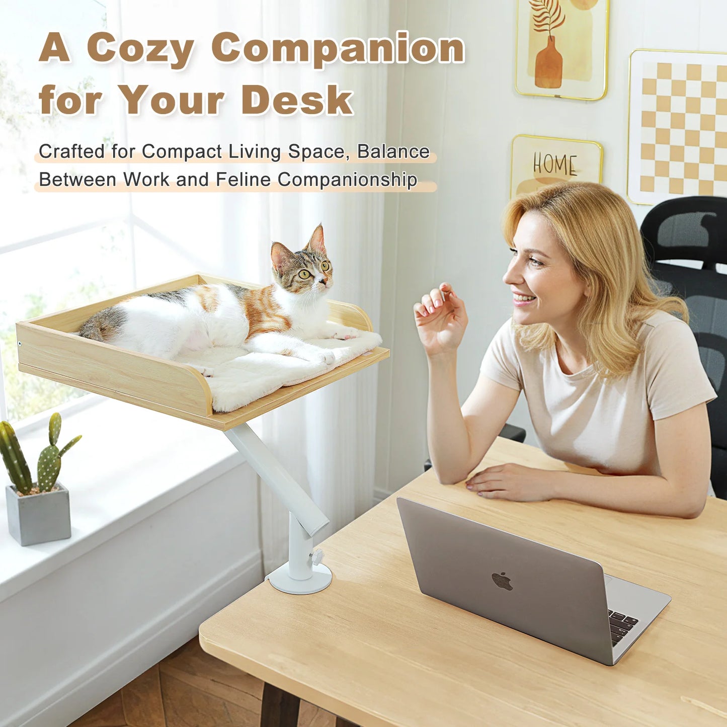 PAWZ Road Cat Desk Bed 360 Rotatable Comfort Hammock