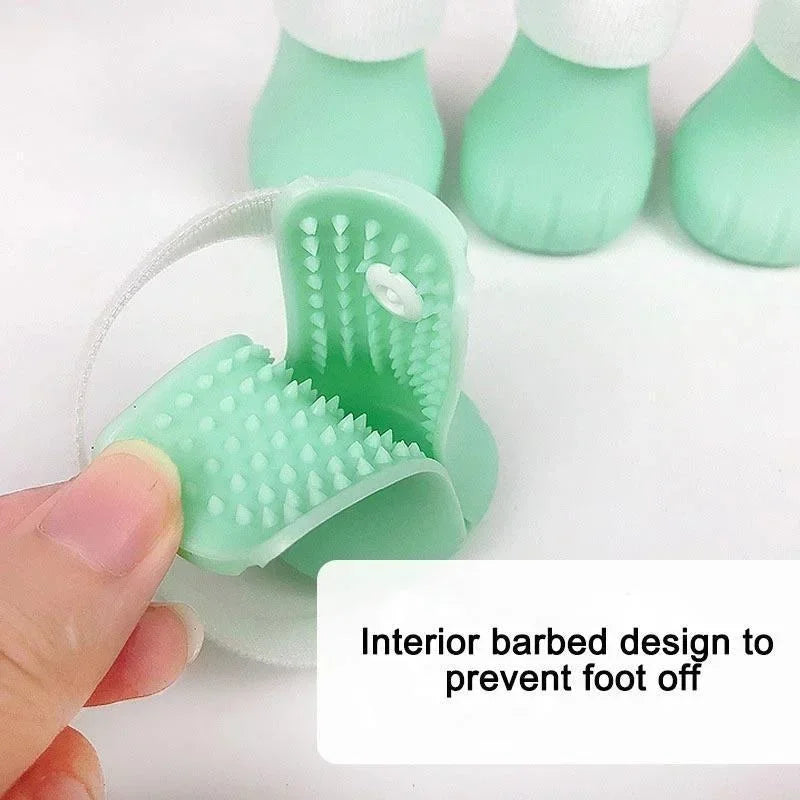 Adjustable Silicone Cat Paw Shoes for Grooming and Bathing