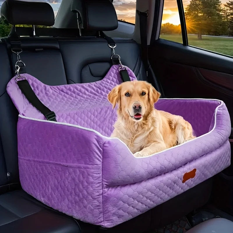 Memory Foam Dog Car Seat Booster Cushion With Thick Washable Padding