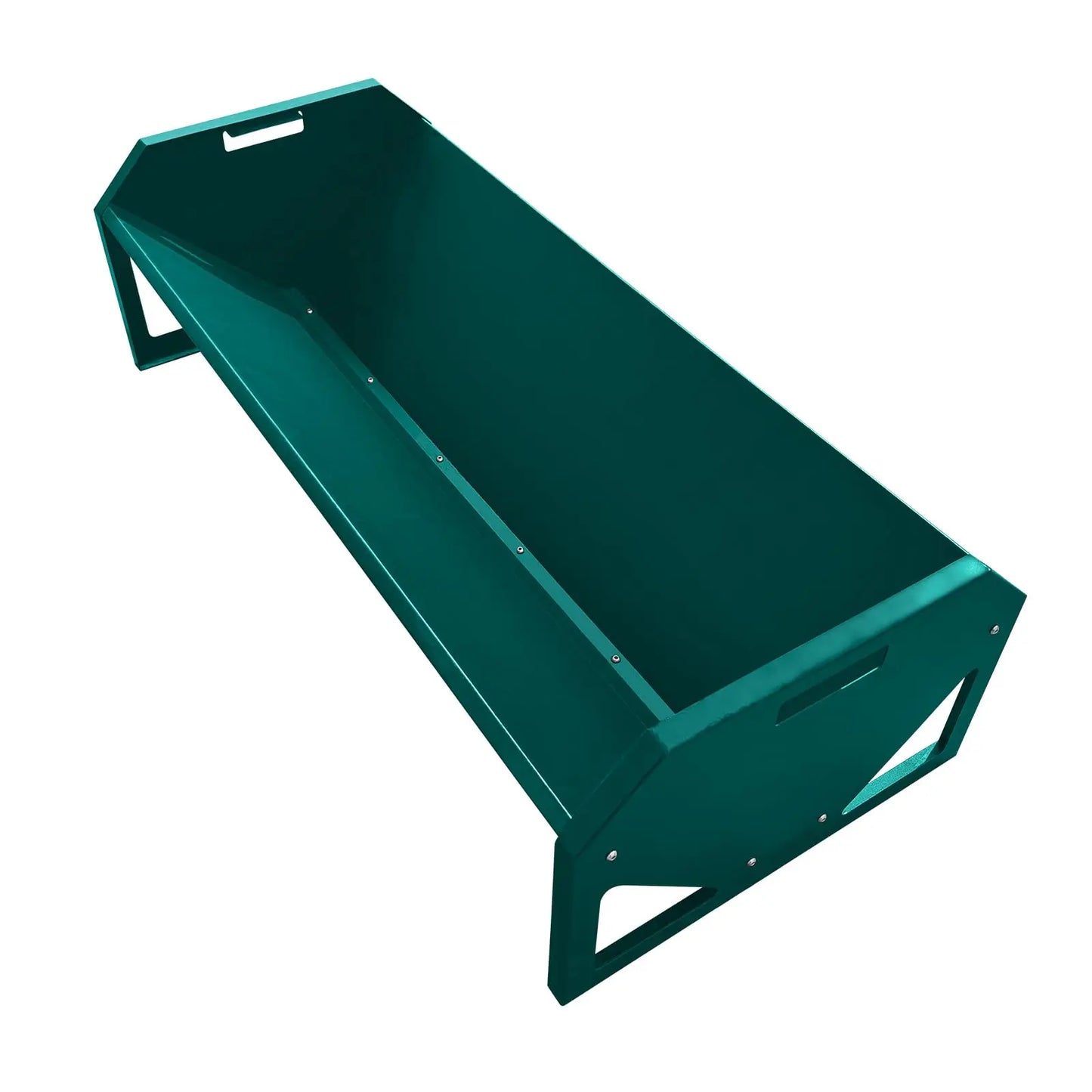 HiMISS Farm Animals Galvanized Steel Rustproof Livestock Feeder Hay Trough