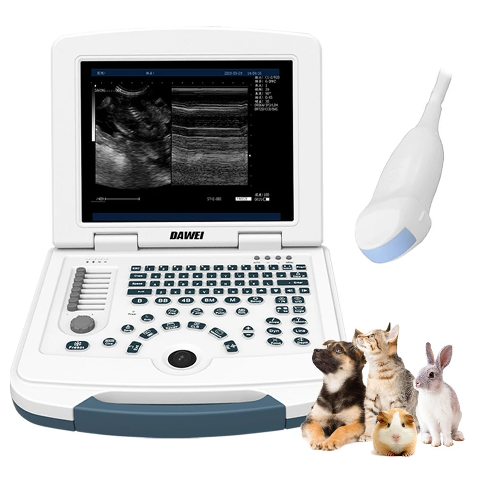 DAWEI Portable Veterinary Ultrasound Scanner With 3.5MHz Convex Probe