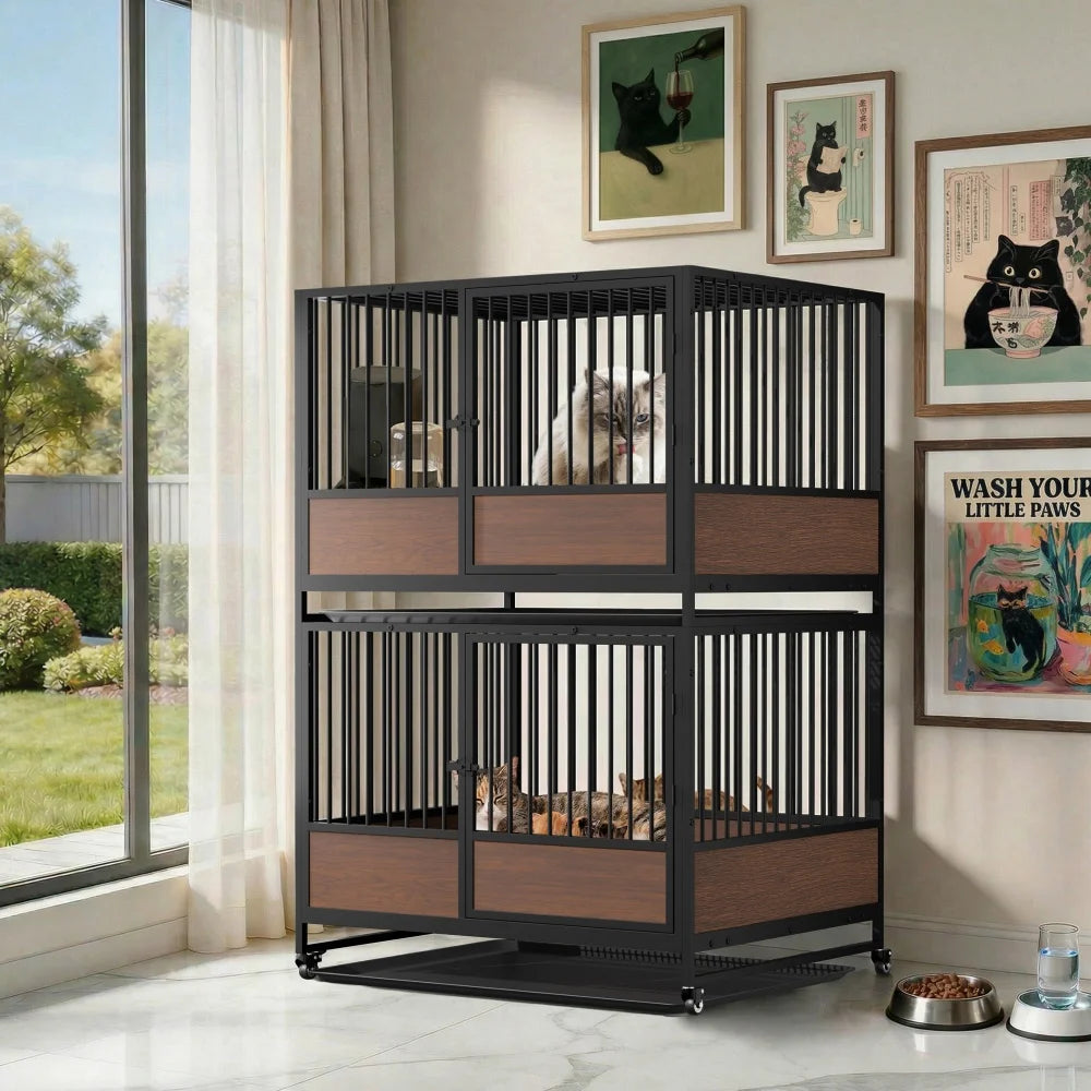 Heavy Duty Metal Cat Cage Playpen for Cats and Dogs