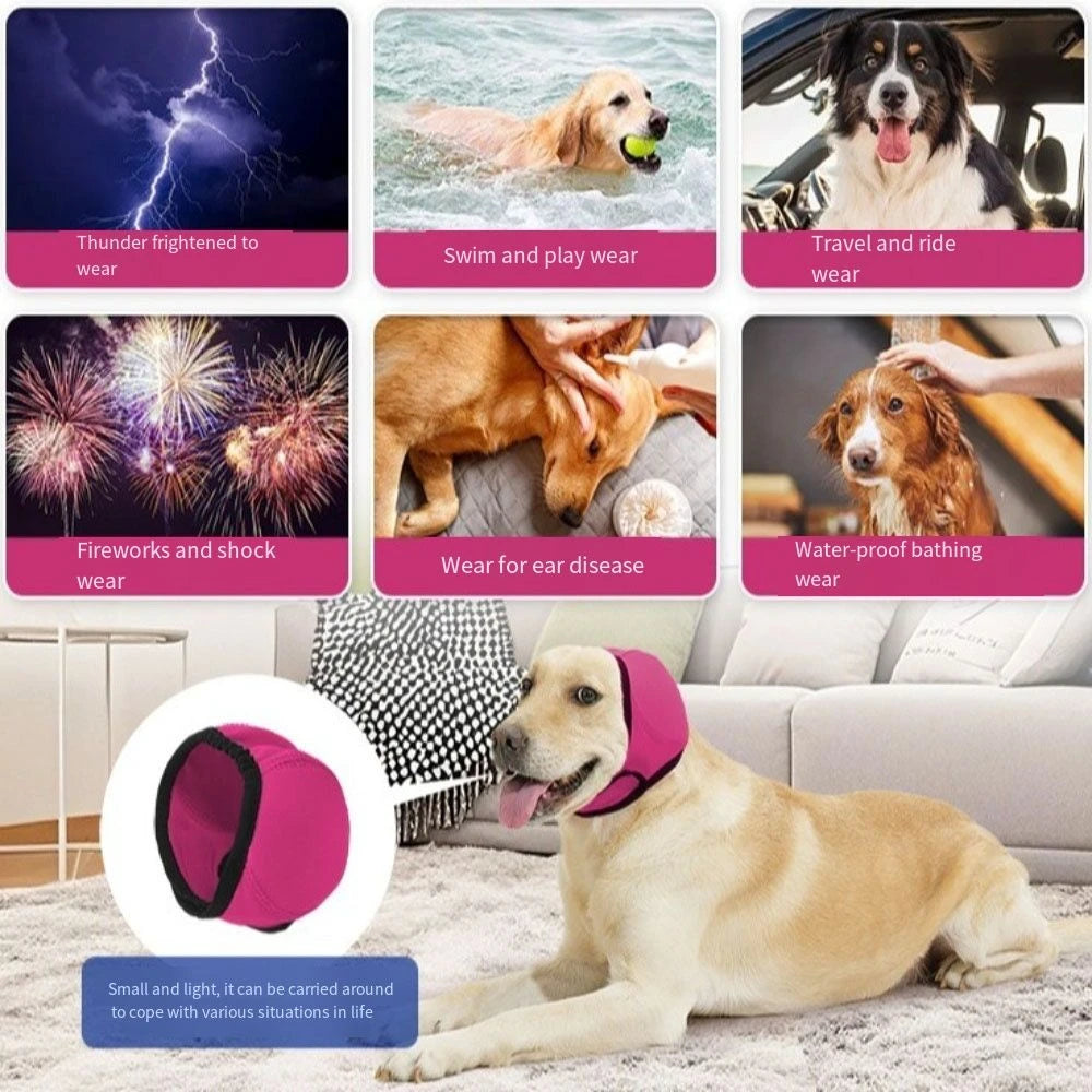 Dog Ear Covers Adjustable Noise Reduction Earmuffs Hearing Protection