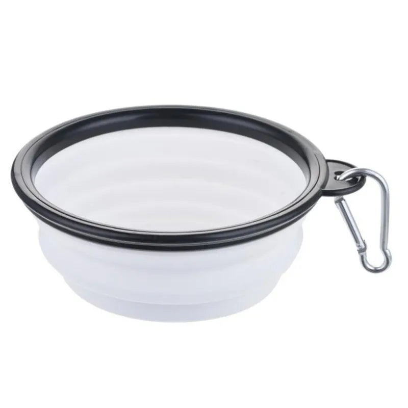 Portable Collapsible Pet Food Bowl TPR Silicone Travel For Dogs Cats
