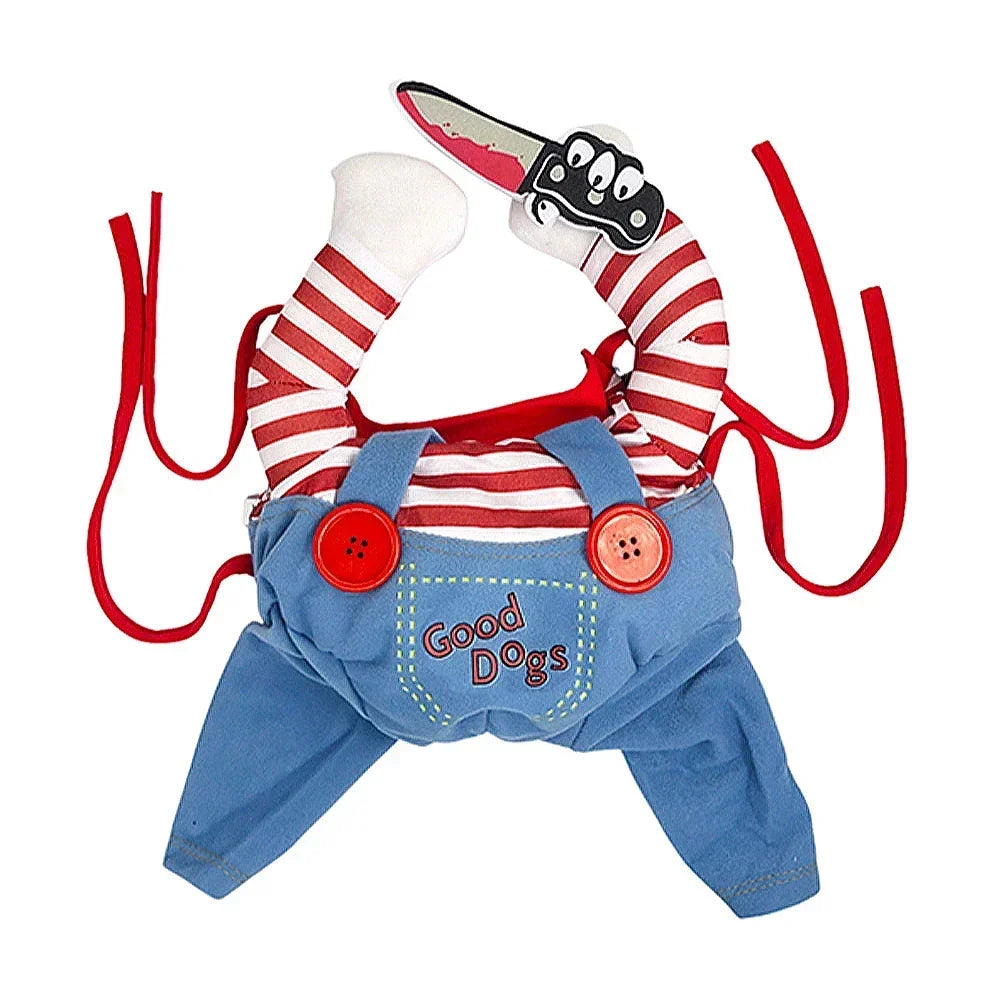 Halloween Chucky Doll Costume For Dogs And Cats Funny Outfit